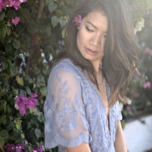 Lace Romper | Blue | Socialite | M